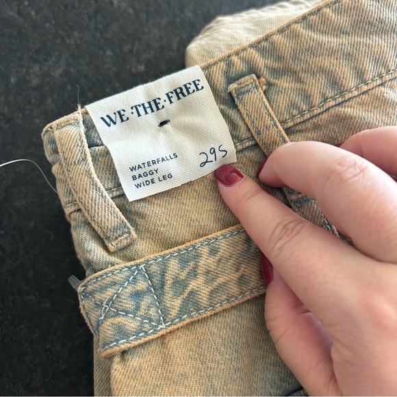 NWT Free People Waterfalls Baggy Wide Leg Jeans - Picture 6 of 6